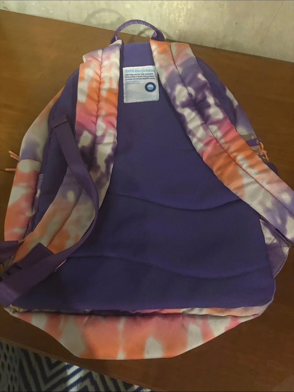 Amazon Kids Tie-Dye Purple and Orange School Backpack